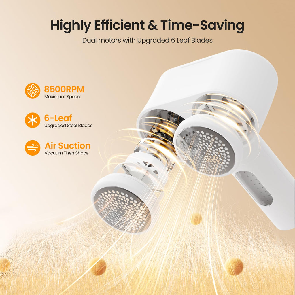 Mosthink Fabric Shaver, 2-in-1 Electric Lint Remover & Build-in Lint Brush