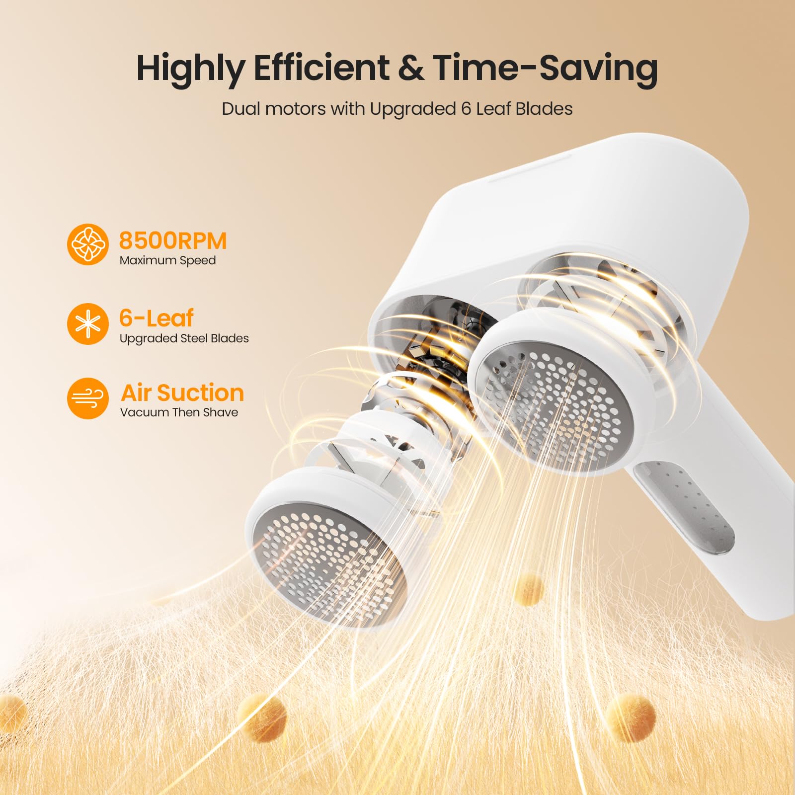 Mosthink Fabric Shaver, 2-in-1 Electric Lint Remover & Build-in Lint Brush