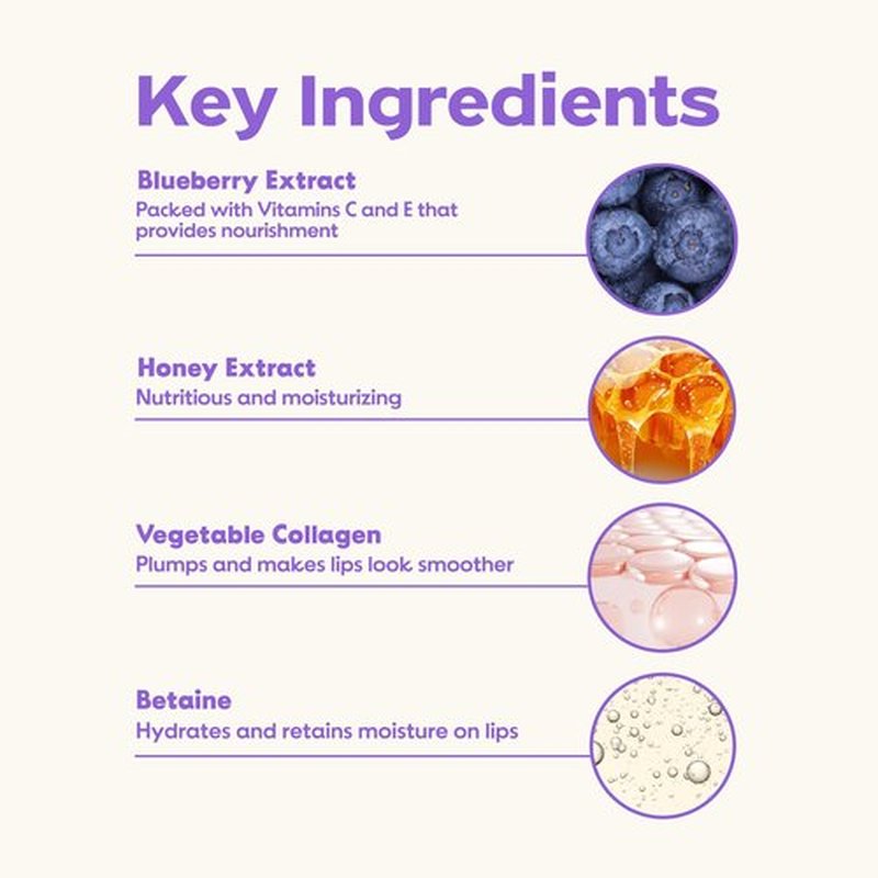 FRUDIA Blueberry Honey Lip Balm Tube, Exfoliating & Moisturizing Dewy Korean Lip Balm for Dry Lips made with Jeju Blueberry & Honey Extracts for Soft, Plump Lips (0.33 fl oz)