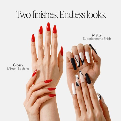 KUPA Gelfinity Base Coat & Glossy Top Coat Duo Set, No-Wipe, Long-Lasting Soak-Off Formula, Chip-Resistant, UV/LED Gel Polish, 0.5 Fl Oz (Pack of 2)