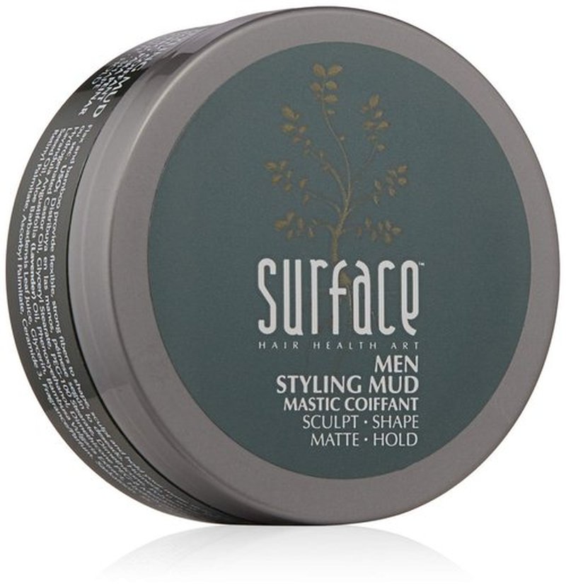 SURFACE Hair Men Styling Mud - Flexible Strong Hold with Flax and Bamboo - 2.25 oz