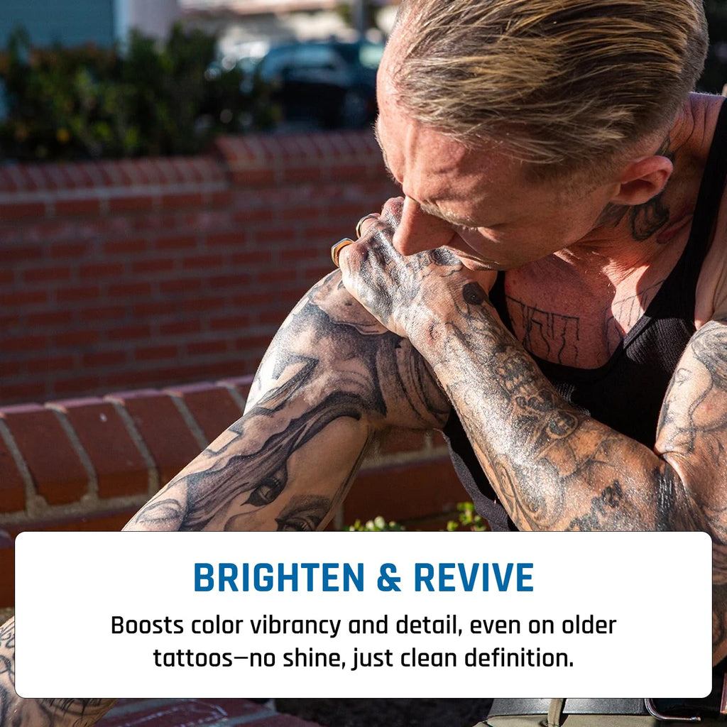 Derm Dude Tattoo Aftercare Brightening Balm | Moisturizing Balm to Protect & Rejuvenate New & Existing Tattoos | Non-Greasy Formula with Dragon's Blood, Shea Butter & St John's Wort, Lavender 2oz