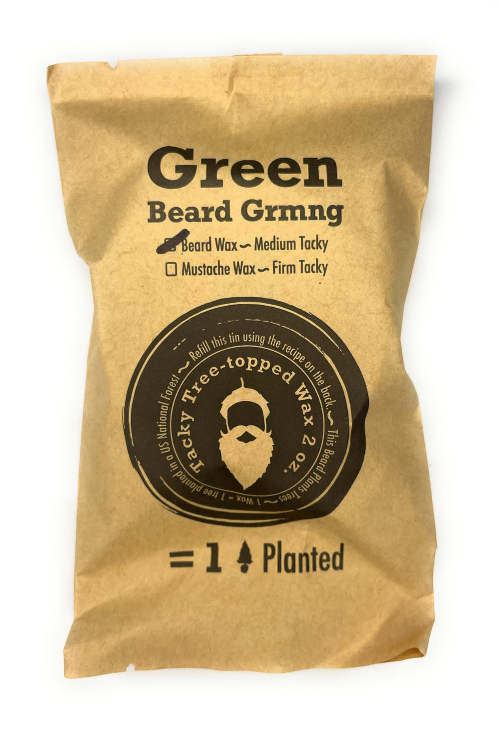 Green Beard Grmng Tree-Topped Beard Wax (2oz.) Medium Tacky - from