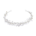 Oriamour Bridal headband Rhinestone Hair Band Bridal Headpieces for Bride Wedding Hair Accessories (Silver, 14'')