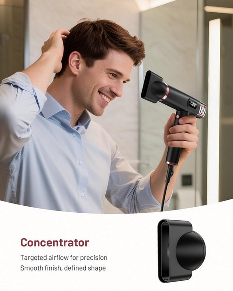 Skiennix Dual Voltage Ionic Hair Dryer - 1875W Fast Drying, Lightweight, No Heat Damage | Travel-Friendly Design