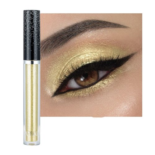 Skiennix Liquid Glitter Eyeshadow - Long-Lasting Shimmer Makeup in Gold | Quick-Drying Formula