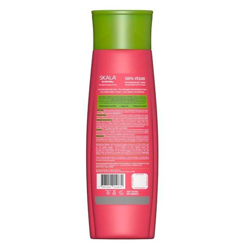 SKALA Watermelon Shampoo - Vegan Hydrating Formula with Watermelon Seed Oil & Vitamin C | 325 mL for Curly & Coily Hair