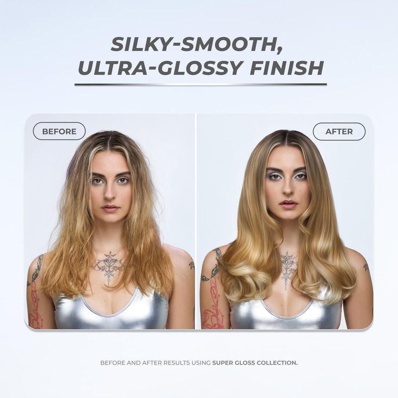 XMONDO Hair Super Gloss Serum - Instant Shine & Defrizz | Softens Dry Ends & Adds Mirror Finish