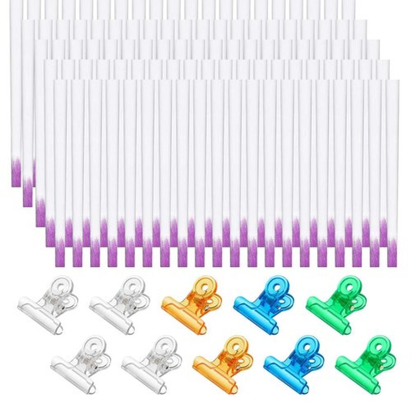 Blulu 100 Pcs Fiber Nail Kit Nail Fiberglass Extension Set for Quick Shaping Material Fake Tips Manicure Salon Tool