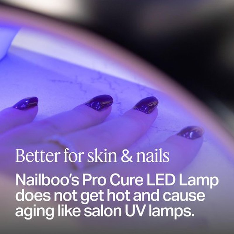 Nailboo Pro Cure LED Lamp – Lightweight UV or LED Nail Dryer with Automatic Sensor, Even Curing for Gel Polish, Compact Arch Design for Hands & Toes, One Size