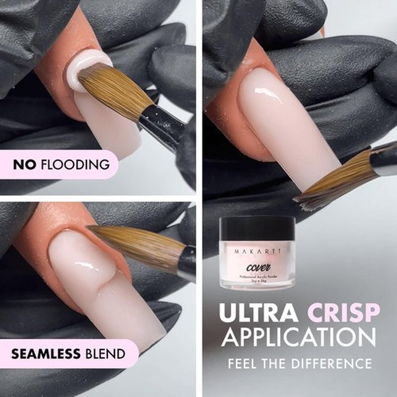 MakarttPro Acrylic Powder - 4oz Nail Cover for Extensions | Professional Quality in Cherry Mist