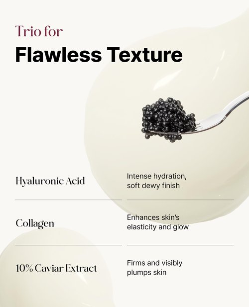 Delere Caviar Glow Smoothing Serum | Caviar Collagen with Niacinamide and Retinol for Face | Korean Serum for Glowing Skin and Radiant Glass Skin, 1.7oz