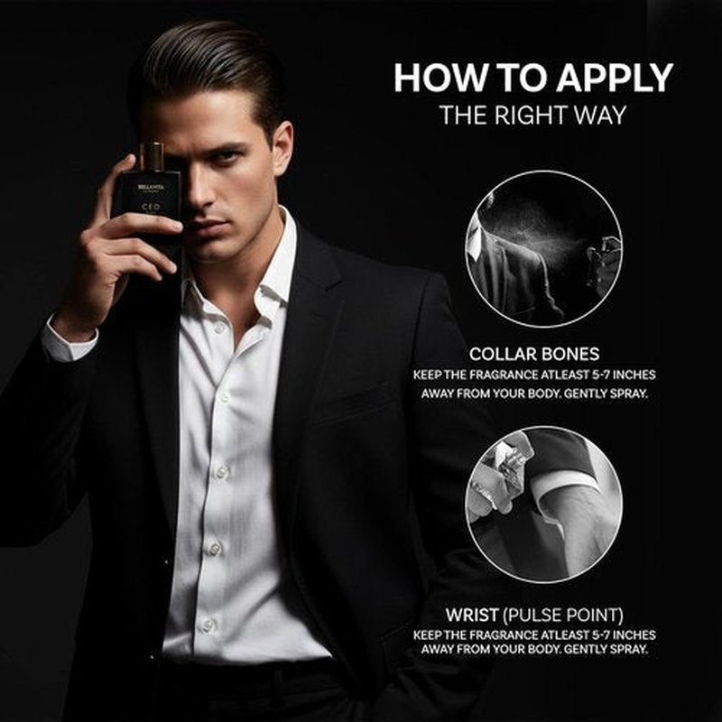 Bellavita Luxury CEO MAN Eau de Parfum - 100 ml | Long-Lasting Men's Fragrance with Mandarin, Lemon, Lavender & Vetiver Notes
