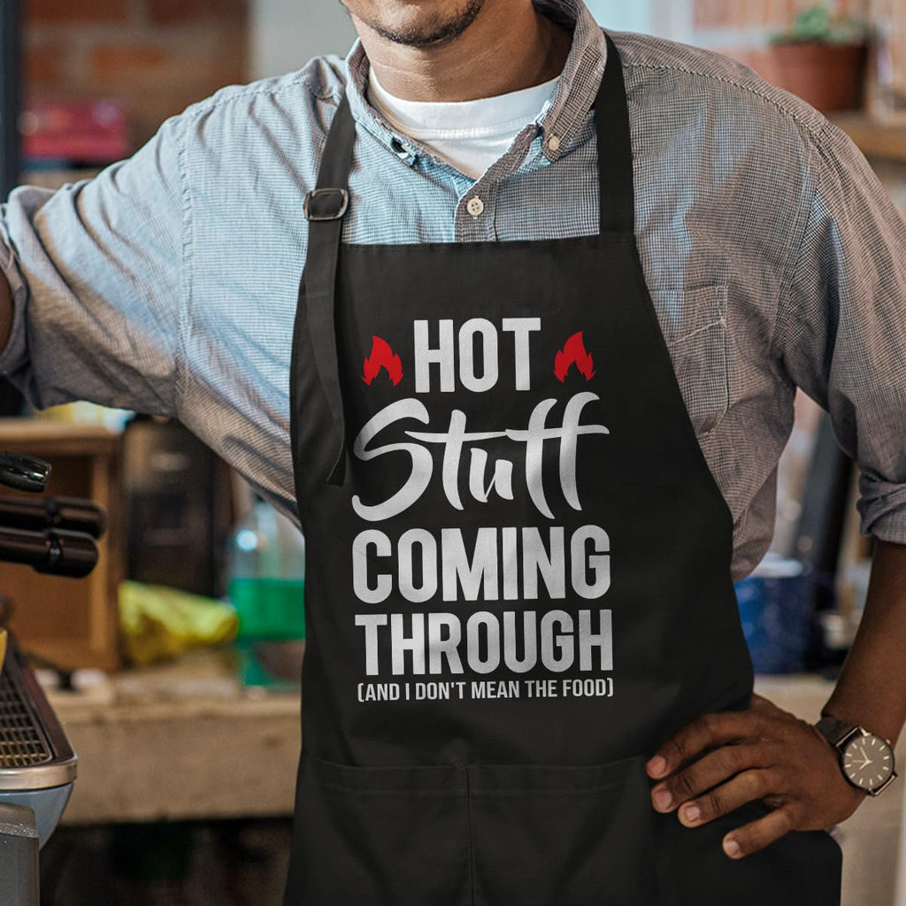 SANDJEST Humorous Apron with Pockets Chef BBQ Grilling Cooking Apron Gift for Birthday Christmas Funny Aprons for Men Dad Husband Boyfriend Grandpa