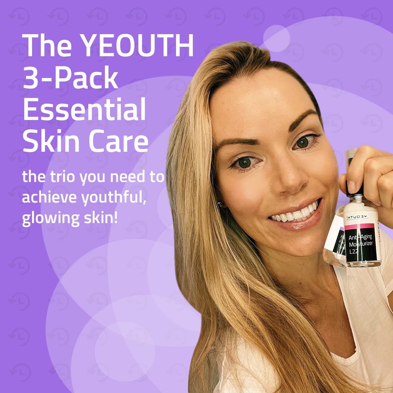 YEOUTH Valentine's Day Skin Care Set - Hydrating Hyaluronic Acid Serum & Vitamin C Toner | 3-Piece Facial Gift Set