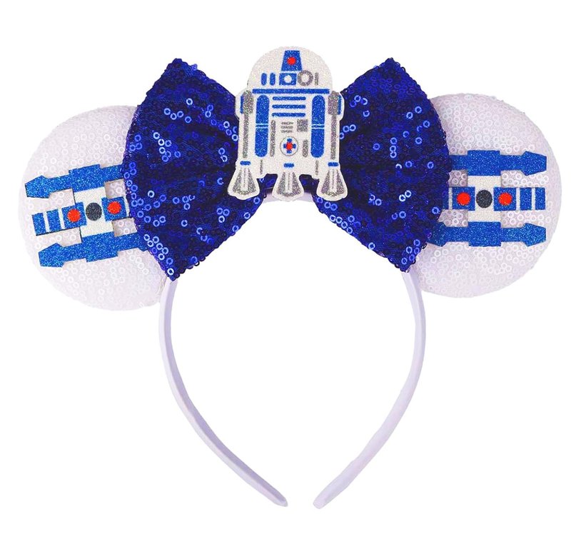 YUNISS Mouse Ear Headbands,Sparkle Mouse Ears Headband for Boy Men Cartoon Princess Costume Cosplay Decoration (Darth Vader)