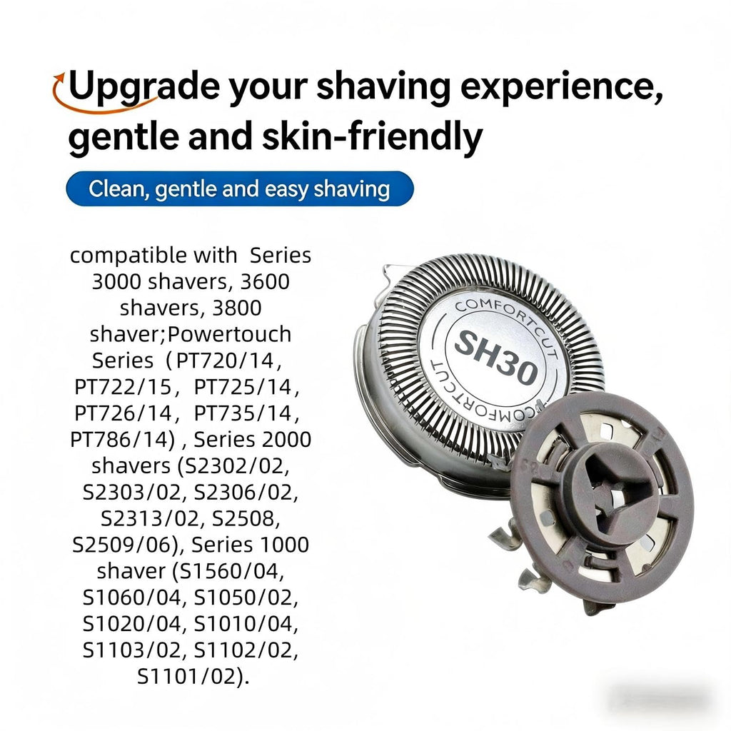 Upgraded SH30 Replacement Heads Compatible with Philips Norelco Shaver Series 1000, 2000, 3000, Fit for 2400, 3600, 3800 Series Shavers, Replacement Blades for Philips Norelco 3000