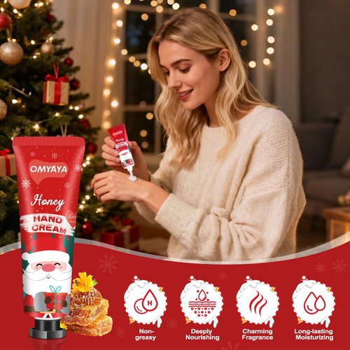 50 Pack Christmas Hand Cream Gifts Set, Bulk Hand Lotion for Party Favors, Moisturizing Mini Hand Lotion , Travel Size Hand Cream for Dry Skin, Ideal Christmas Gifts for Women, Coworkers, Teachers