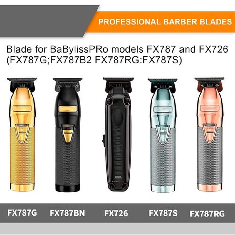FX707Z Replacement Trimmer Blades compatible with BaByliss PRO PRO FX787 & FX726 Trimmer Trimmer Blade,DLC 2.0 Trimmer Blade c) (Black-1PC)