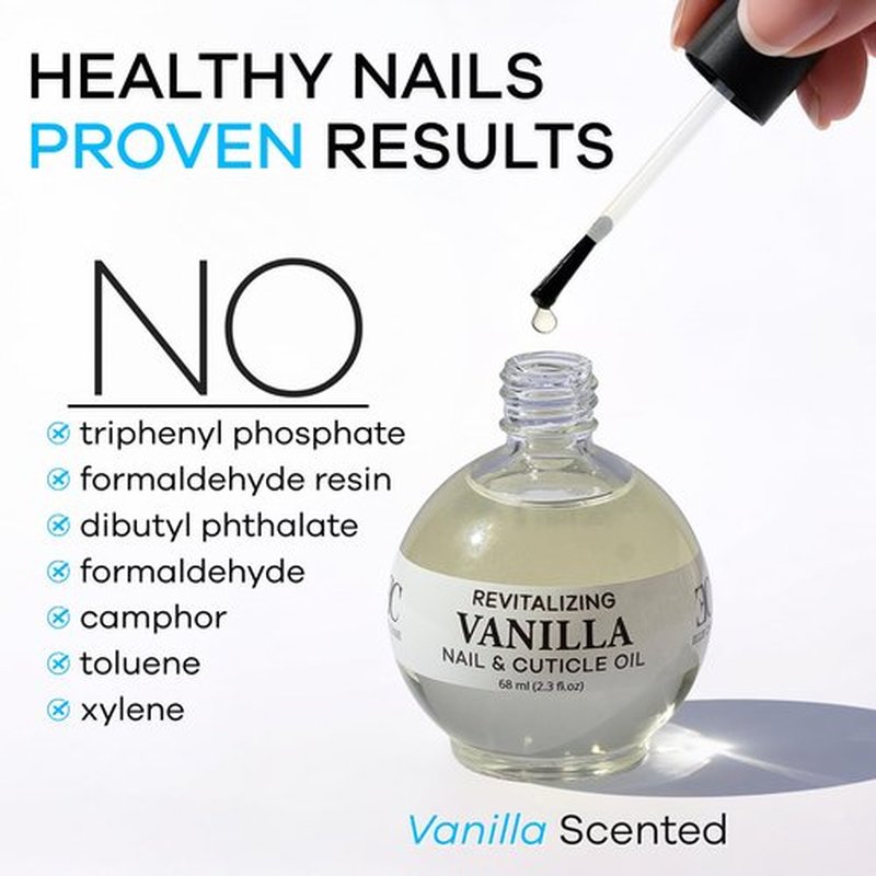 Ellie Chase Cuticle & Nail Care Oil - Moisturizing Vanilla Scent, Infused with Jojoba & Aloe, 2.3 Fl Oz