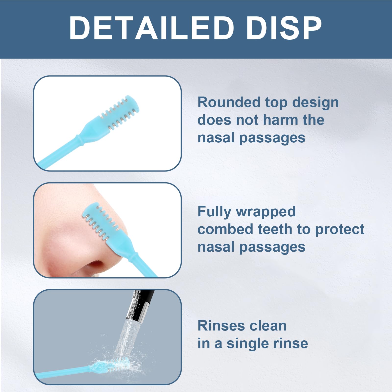 Paidiem 20Pcs Nose Hair Trimmer, Nasal Hair Cutter, Nasal Hair Cutter Manual, Manual 360° Rotating Nostril Hair Removal Tool Double Sided Nose Hair Blade for Women Men Personal Cleaning, 5 Colors