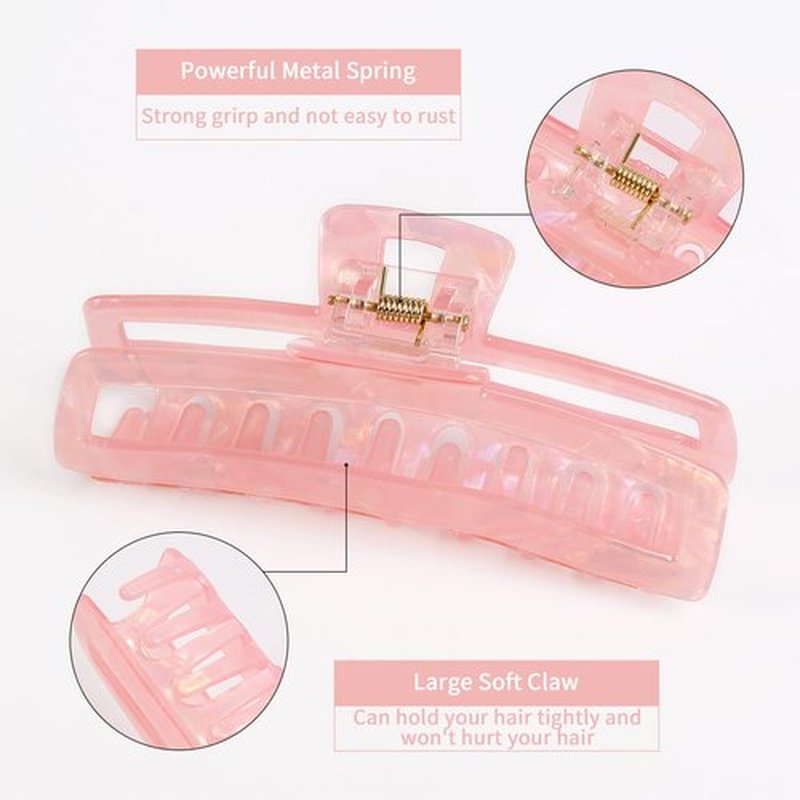 Jayongnee Nonslip French Large Hair Clips for Women Girls, Strong Hold Hair Jaw Clamps for Thin/Medium Thick Hair