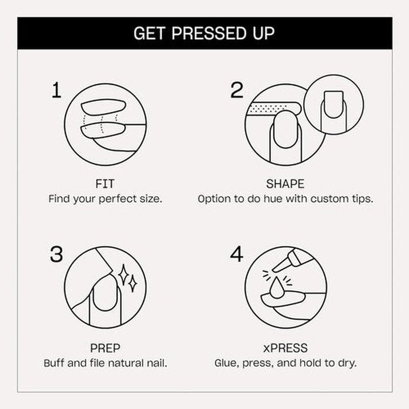 OPI Press On Nails - Short Round & Squoval Accent Nail Art | 24 Count With Glue | Long Lasting & Reusable