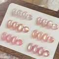 GAOY Soft Pink Cat Eye Gel Nail Polish Set, 6 Jelly Nude Colors Holographic Translucent Gel with Magnet, Soak Off UV Light Cure for Nail Art, Moonlight Ballet
