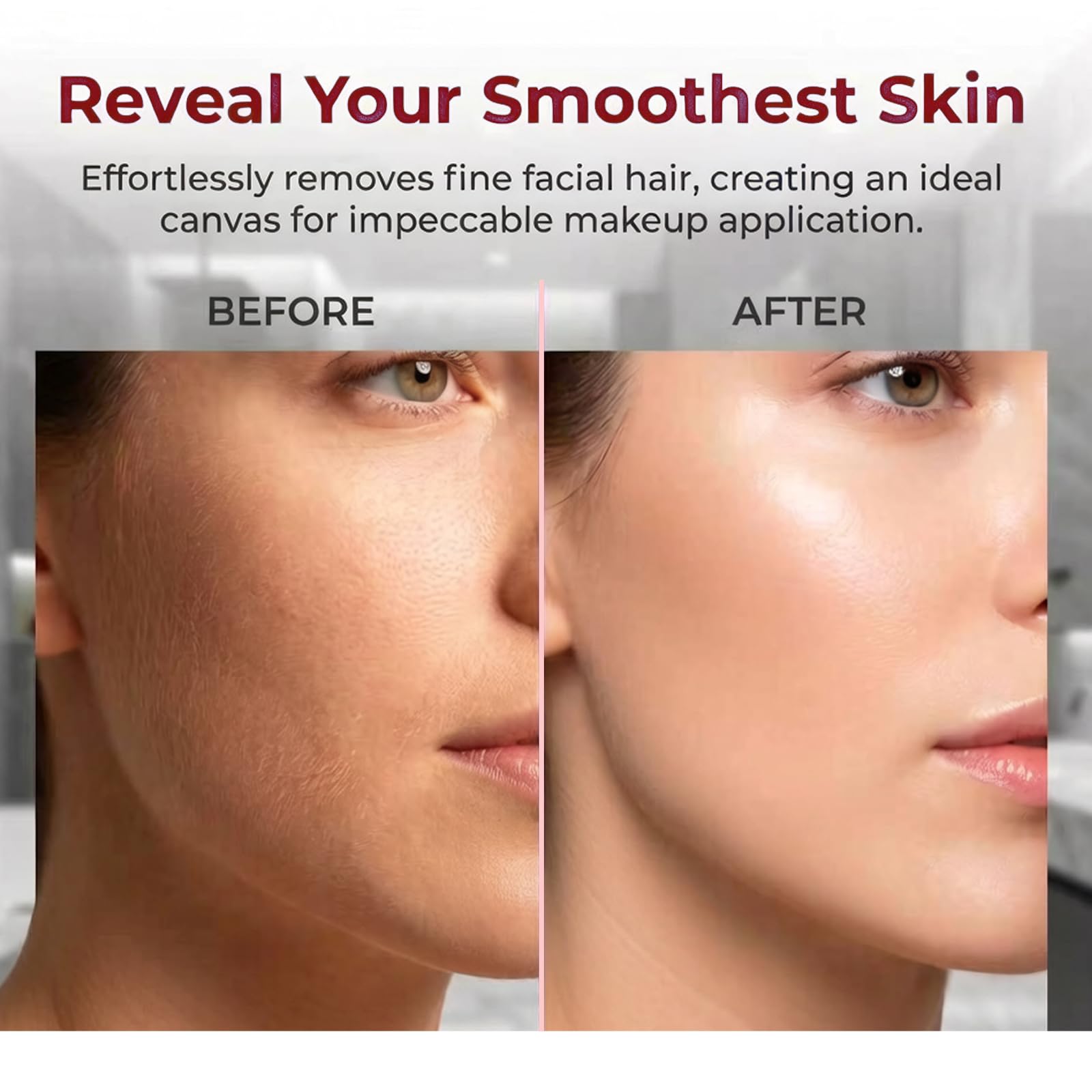Beclerpur Face Shaver & Facial Hair Remover for Women, Painless & Portable