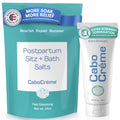 CaboCréme Extra Strength Cabbage Breast Cream (2 oz) & Postpartum Sitz Bath Salts (24 oz) - Soothing Relief for Breast Tenderness and Perineal Care - A New Mom Essentials Set - OB-GYN Created