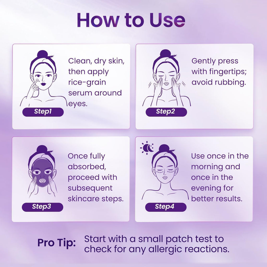 Doracome Caffeine & Retinol Under Eye Serum – Dermatologist-Tested, Fast Absorbing, Correction for Puffy Eye Bags Fine Lines Dark Circles Wrinkles While Providing Moisturizing Care