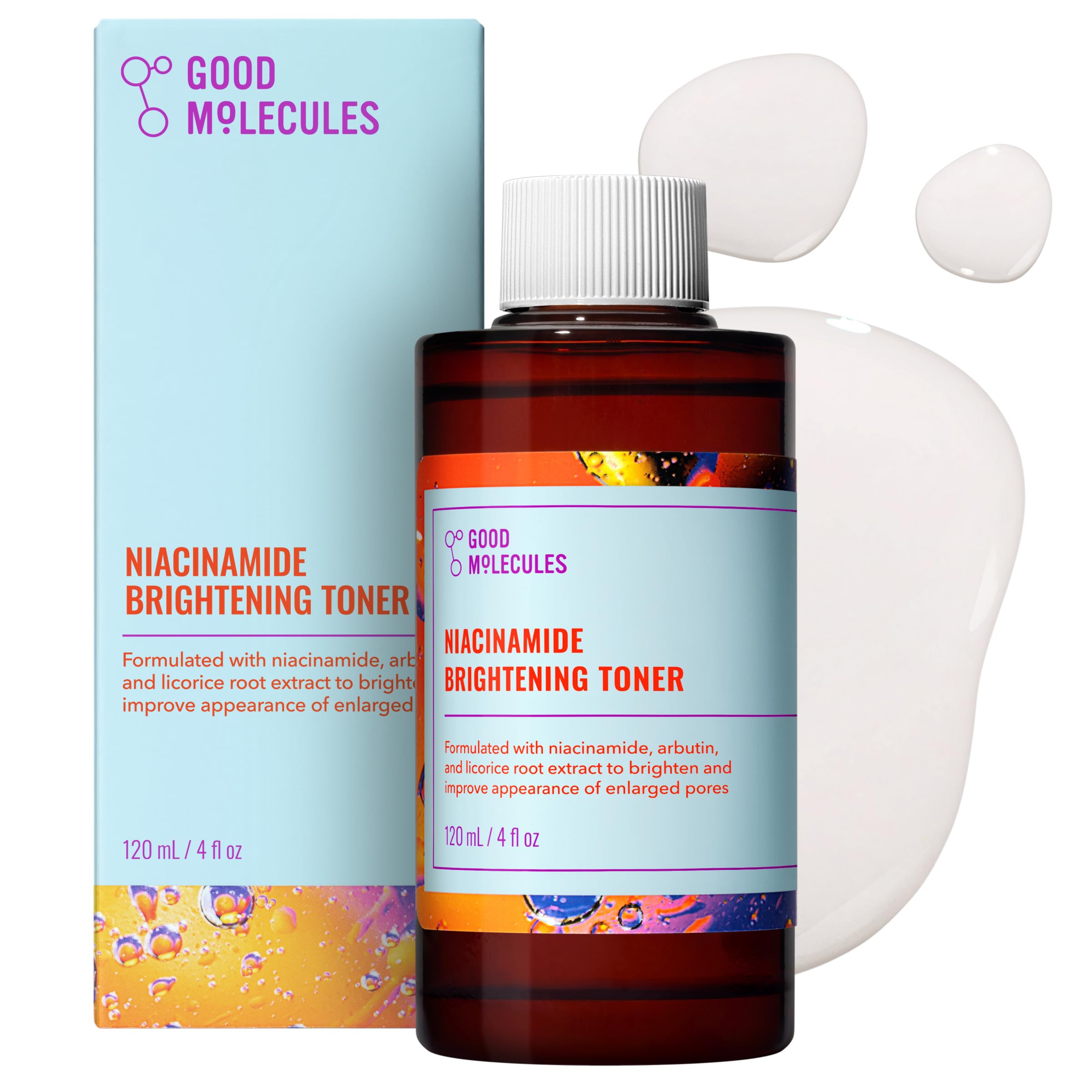 Good Molecules Niacinamide Brightening Toner - Toner for Face with Niacinamide and Arbutin for Skin Tone Balancing - Minimizes the Look of Pores, Facial Skin Care
