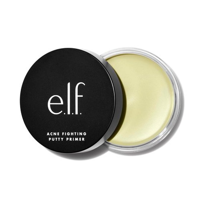 e.l.f. Acne Fighting Putty Primer - 1.8% Salicylic Acid Formula for Breakout Prevention & Redness Reduction | 0.74 Oz (21g)