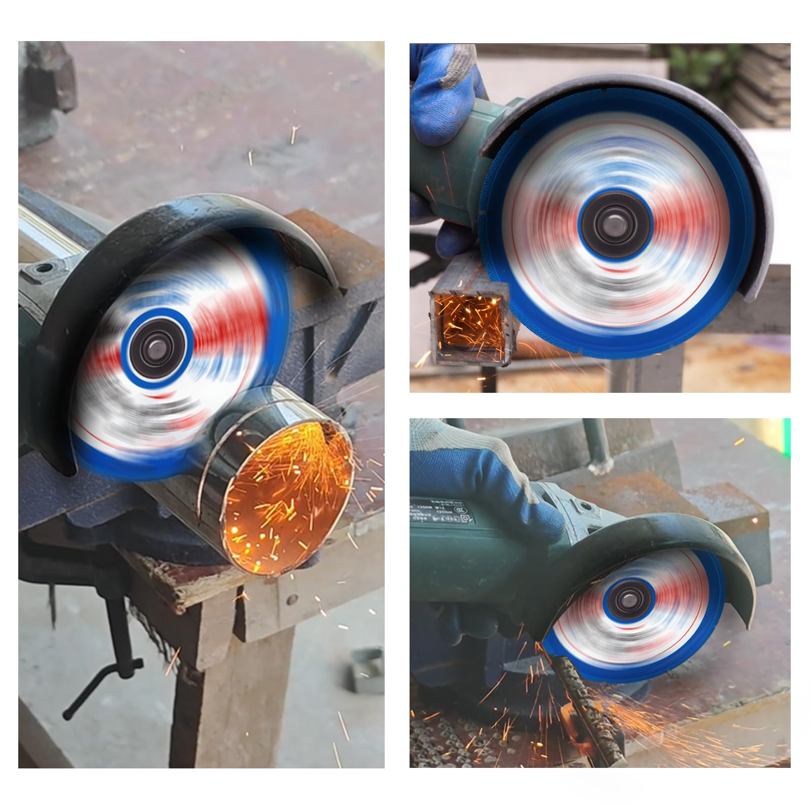 ONEGOTOOL 3 inch Diamond Cutting Wheels for Angle Grinder Discs Metal Saw Blades Applied to Stainless Steel Iron Tile Marble 3/8" Arbor -3 Pack