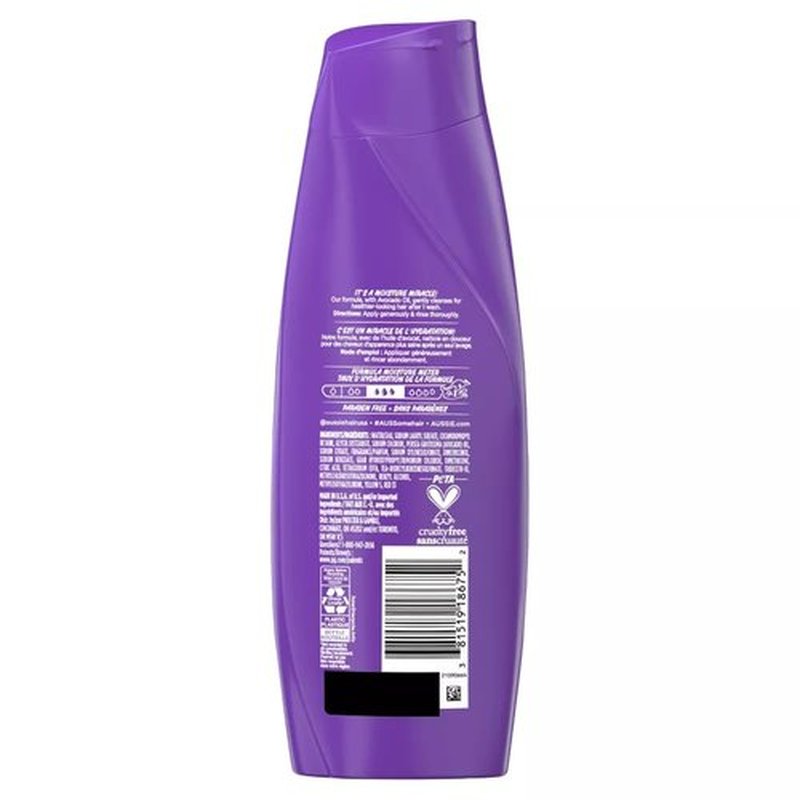 Aussie Miracle Moist Shampoo - Deep Hydration for Dry Hair | 12.1 Ounce