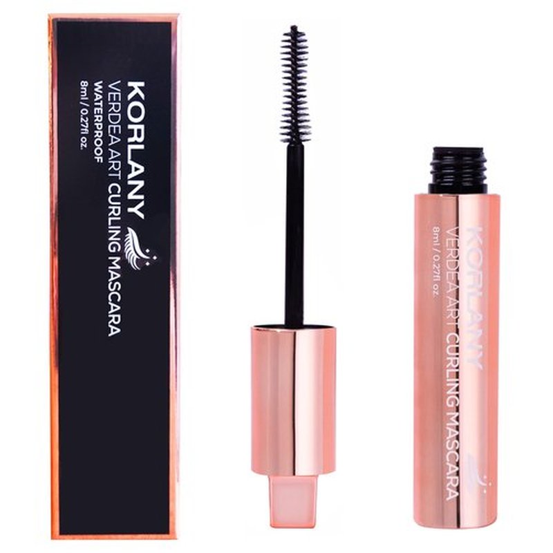 Korlany Verdea Art Volume Waterproof Mascara – K-Beauty, Long-Lasting, Smudge-Proof Korean Formula for Voluminous, Curled Lashes – Clump-Free, Lightweight & Buildable – 0.26 fl oz