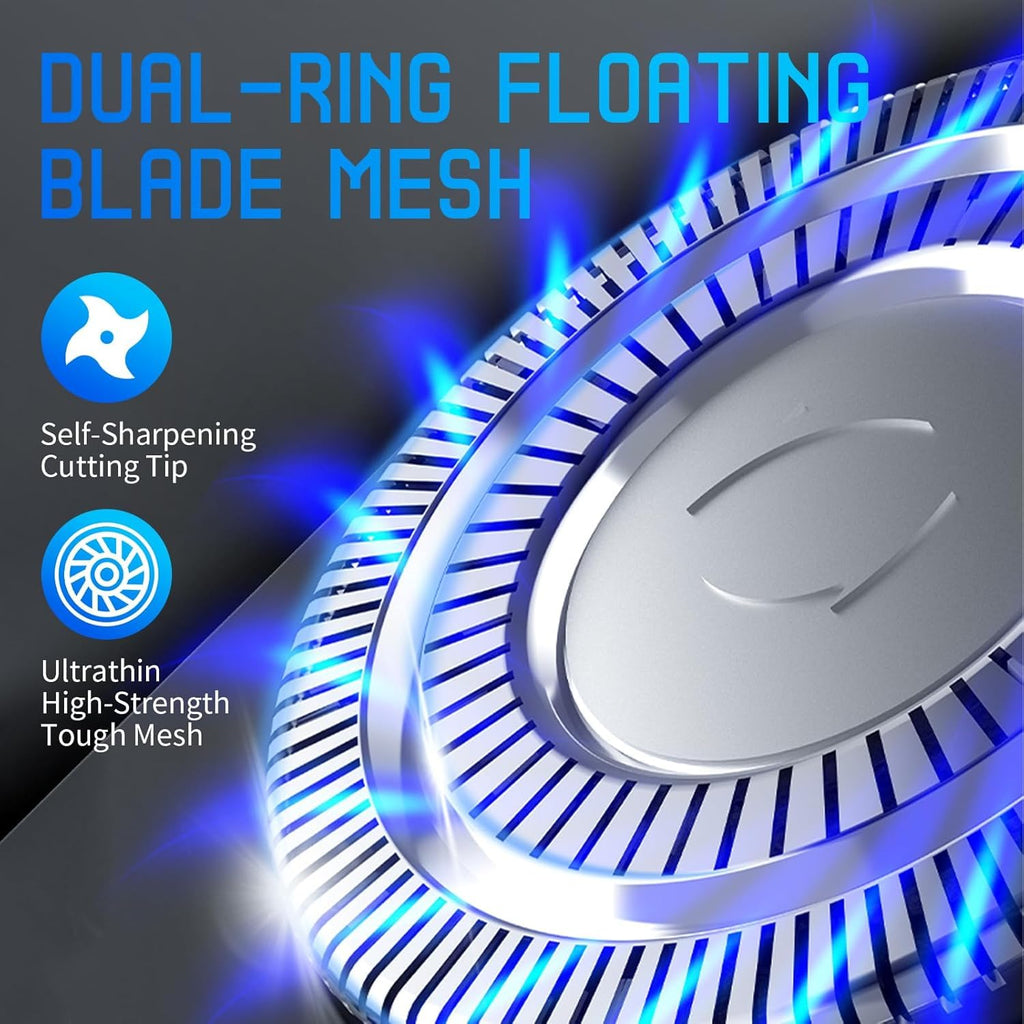 Snapbuy Electric Razor for Men, Snapbuy Electric Razor Pro of Father, 4D Floating Head Rotary Shaver,2026 New Electri c Shaver with LCD Display & Quiet Motor, IPX7 Waterproof (Blue)