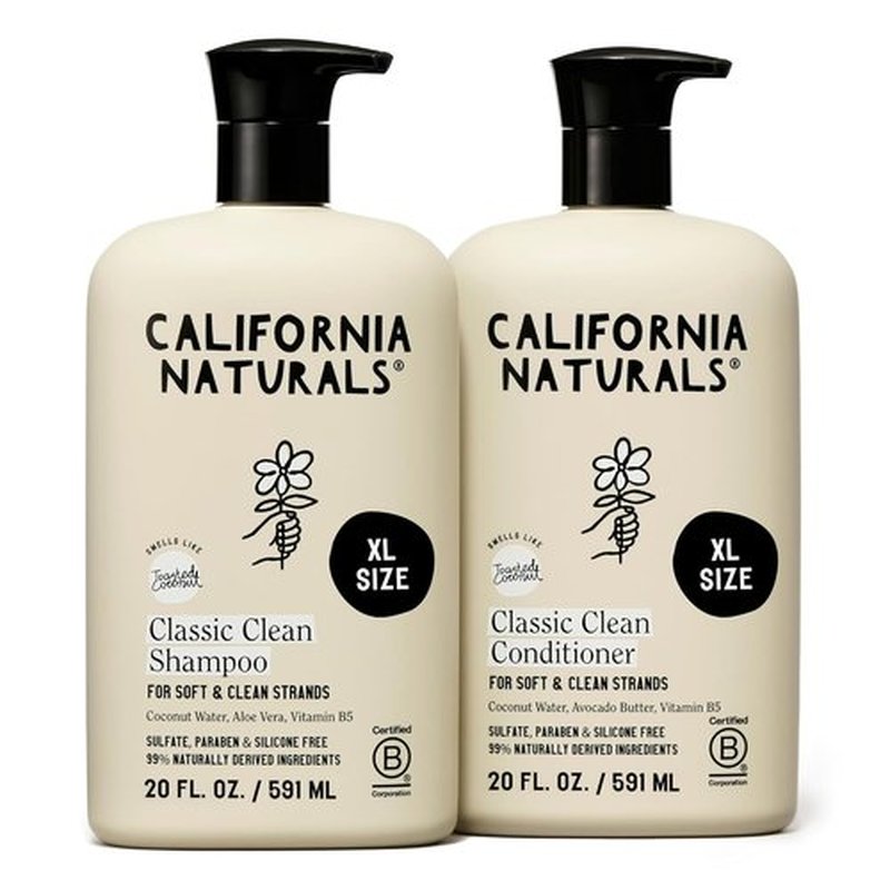 California Naturals Coconut Shampoo & Conditioner Set - Natural, Vegan & Sulfate-Free | 20 Fl Oz (Pack of 2)