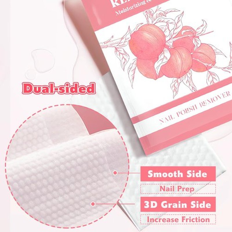 Corconess 100PCS Nail Polish Remover Pads Acetone Nail Polish Remover Wipes Quickly Remove Nail Polish Wipe Travel-Friendly Large Size Individually Wrapped Moisturizing Wet Wipes For Nails