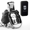 Makartt Foldable Nail Clipper, Stainless Steel Mini Nails Cutter with Keyring, Portable Fingernail Trimmer for Manicure, Travel Kit (Black)