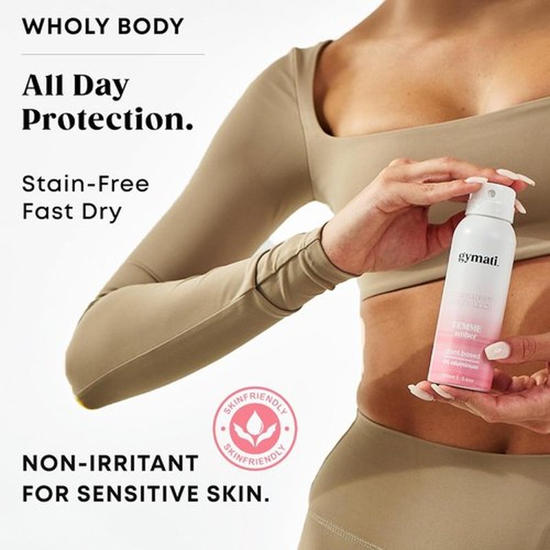 Gymati Natural Deodorant Body Spray - Aluminum-Free, Plant-Based Formula with Aloe & Zinc for Long-Lasting Odor Protection