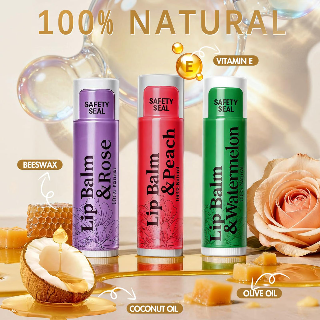 RBUGR 320 Pcs Lip Balm Bulk- Natural Moisturising Organic Set for Cracked Lips, 12-Flavored Professional Pack Bulk Gifts Valentine Party Favors (4.2g/0.15oz)