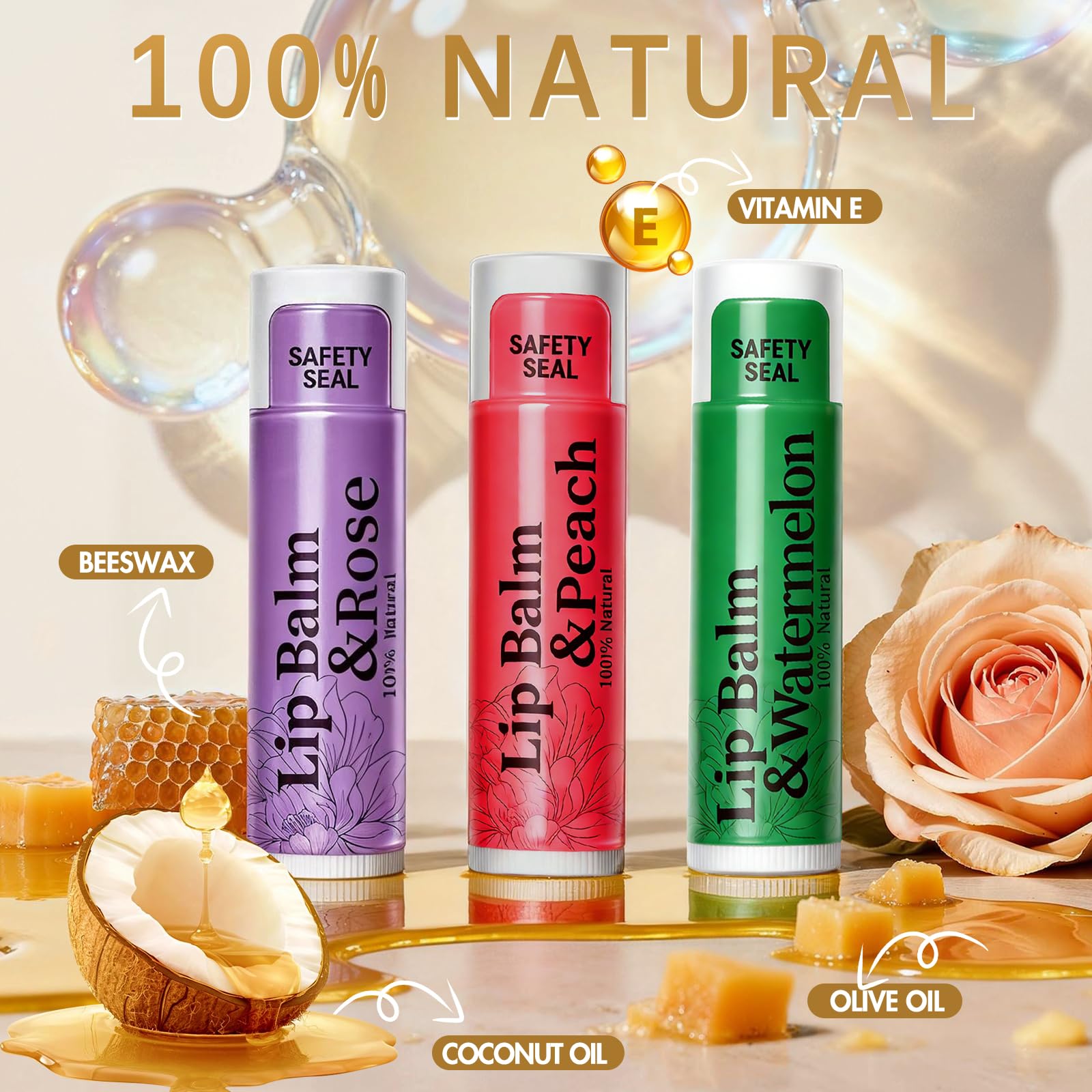RBUGR 320 Pcs Lip Balm Bulk- Natural Moisturising Organic Set for Cracked Lips, 12-Flavored Professional Pack Bulk Gifts Valentine Party Favors (4.2g/0.15oz)