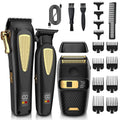 RESUXI Hair Clippers for Men Cordless Hair Trimmer Electric Shavers for Men Set,Professional Barber Clippers for Haircut Grooming Kit+Foil Blade Shaver+Zero Gapped Trimmer,Gift for Him