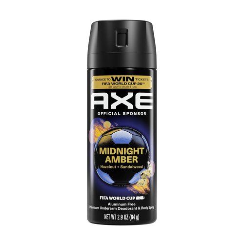 AXE Fine Fragrance Body Spray - Midnight Amber, 72-Hour Freshness, Aluminum-Free, 2.9 oz