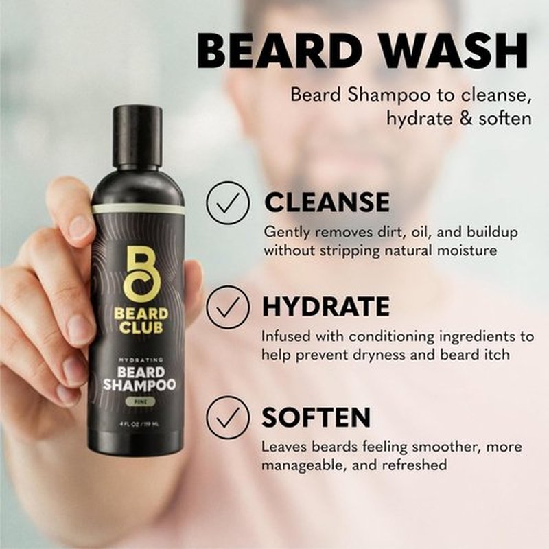 Beard Club Beard Wash & Conditioner Set - Hydrating Shampoo & Leave-In Conditioner for Men | Grooming Gift Kit
