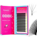 TDANCE YY Lash Extensions Premade Volume Eyelash Fans YY Lashes Matte Black W Lashes Extensions(W-4D-0.07-M,8-15 mm)