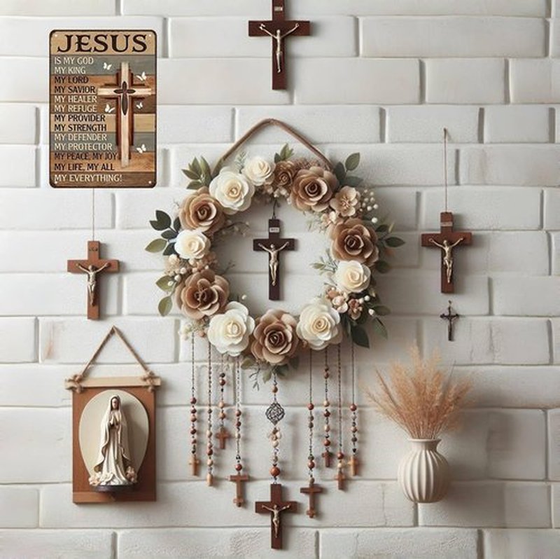 Smilelife Vintage Christian Wall Art - "Jesus Is My God, My King" Metal Sign | 8x12 Inch Decor for Home or Office