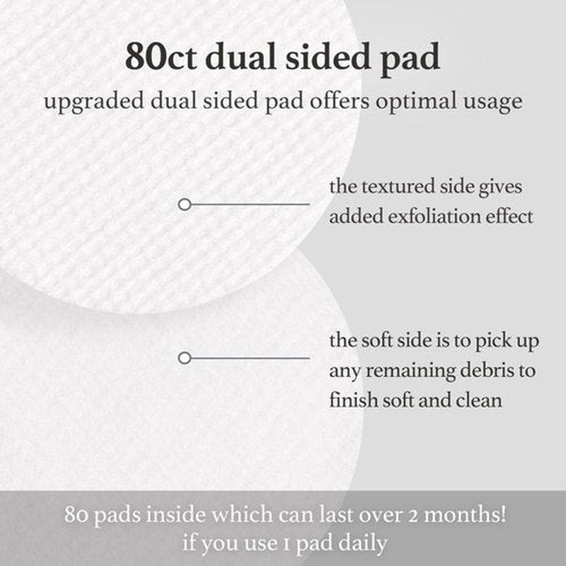 NOONI Facial Toner Pads - Glycolic Acid Exfoliating Pads 80 EA | AHA(Glycolic Acid, Lactic Acid), Pore Pad, Glass Skin, Reduces Fine lines with Panthenol & Hydrating Serum, Korean Skin Care, Kbeauty
