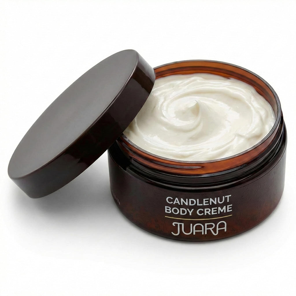 Juara Candlenut Body Cream for Dry Skin - Moisturizing Body Lotion with Natural Oils & Butters - Hydrating Daily Moisturizer - 7.5 oz
